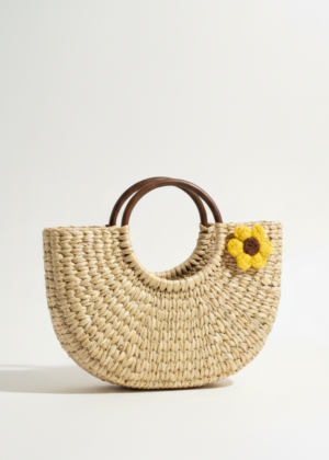 Cane Handle U-Bag Handwoven Tote- Perfect for Summer!